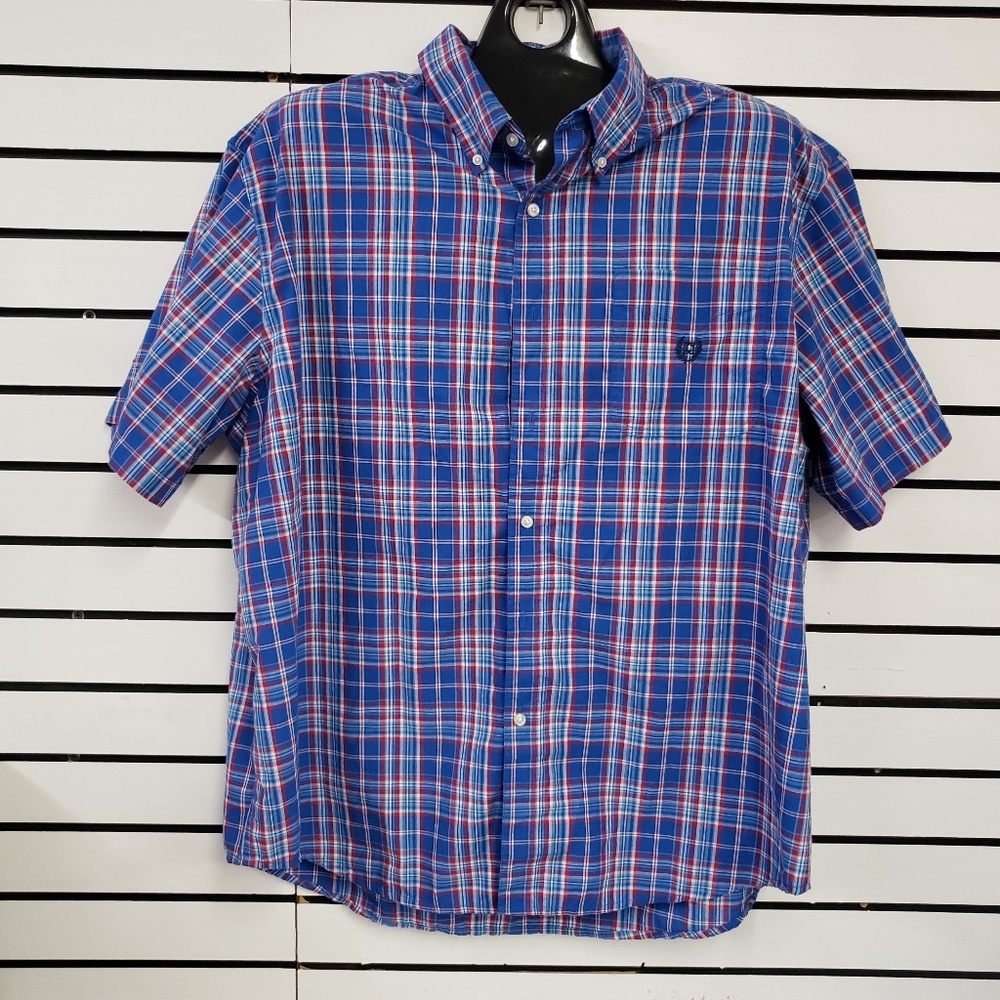 Men's chaps button up shirt